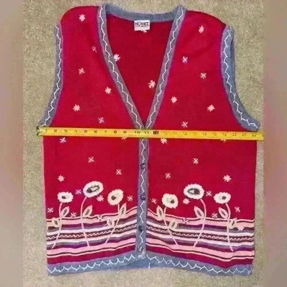 Vintage 1980’s Sweater Vest Size L/XL - Picture 4 of 6